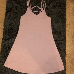 Topshop Strappy Light Purple Mini Tank Dress